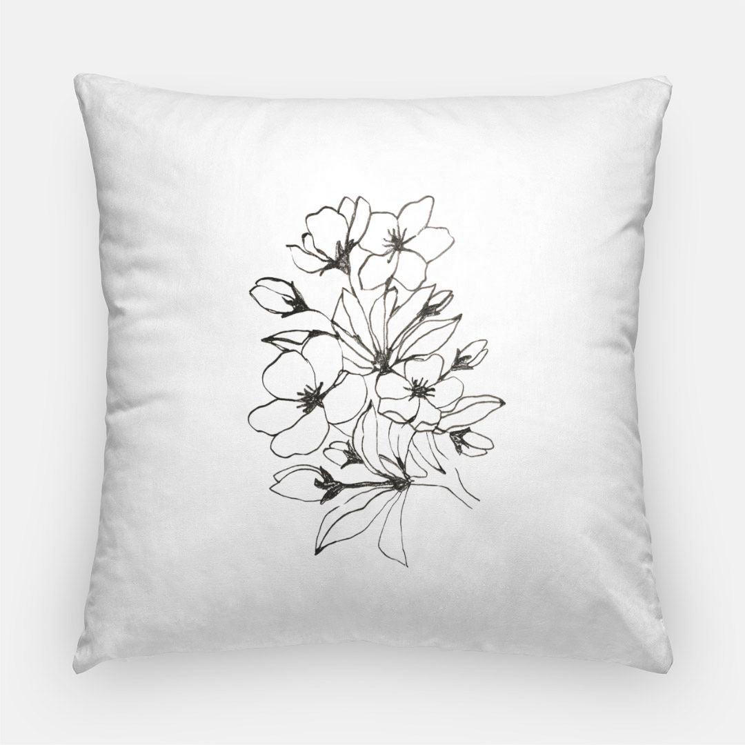 22x22 Luxury Pillow – Original Flower Design