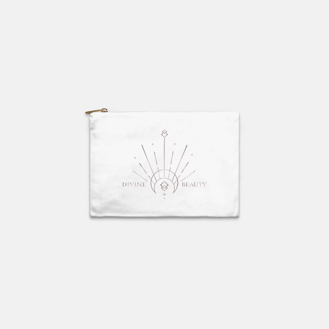 Divine Beauty Canvas Zipper Pouch – 9.5″ x 7″